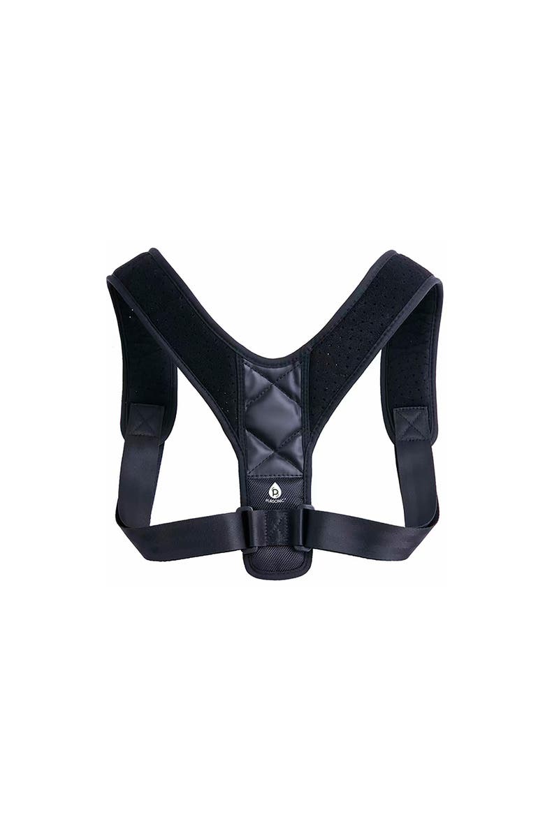 Posture Corrector Upper Back, Neck & Clavicle Support, Main, color, Black