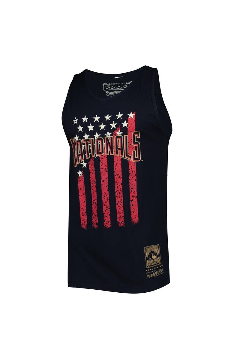 Mitchell & Ness Men's Mitchell & Ness Navy Washington Nationals Cooperstown Collection Stars and Stripes Tank Top, Alternate, color, Navy