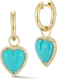 Storrow Alana Turquoise and Diamond Huggies