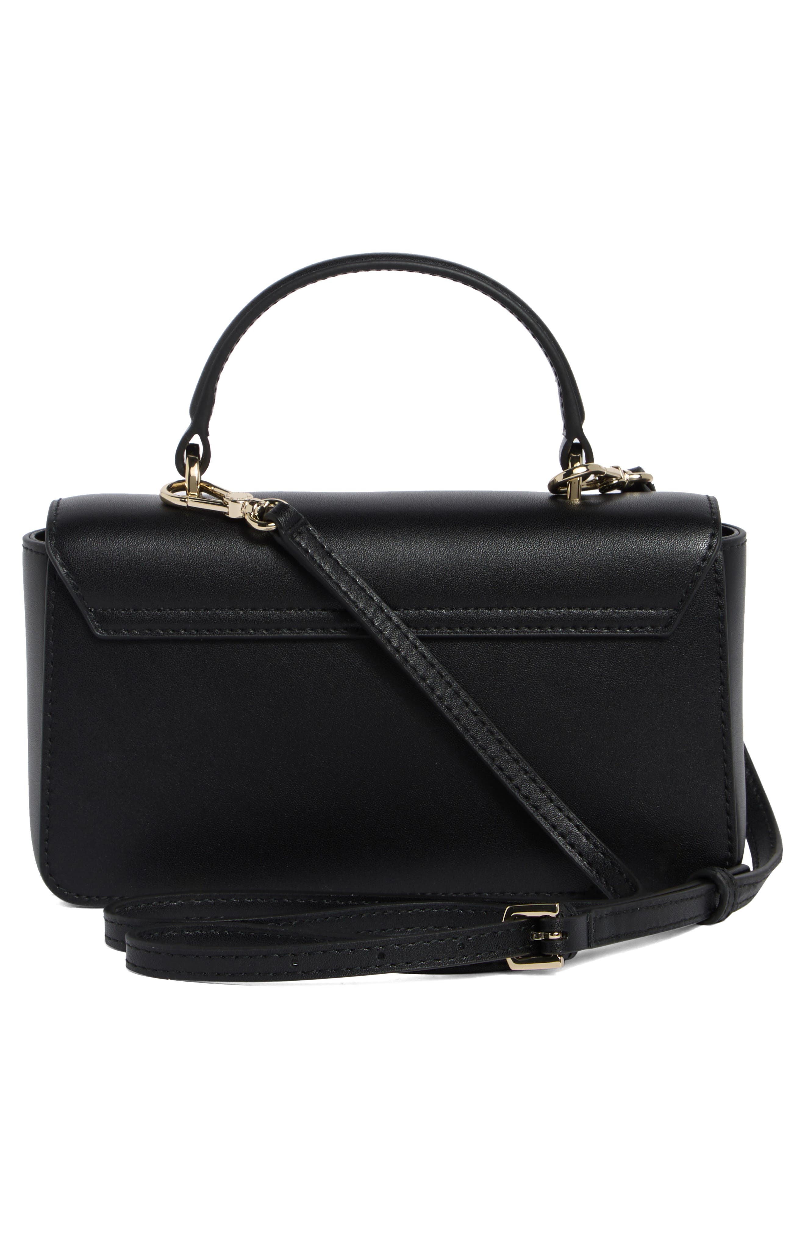 Venere Micro Leather Top Handle Bag, Alternate, color, NERO