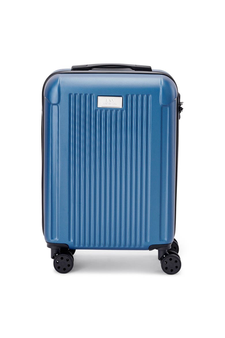 Lotus 21" Upright Carry On Suitcase, Main, color, Blue Steel