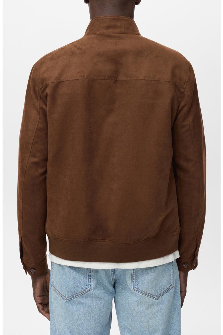 Faux Suede Jacket, Alternate, color, COGNAC