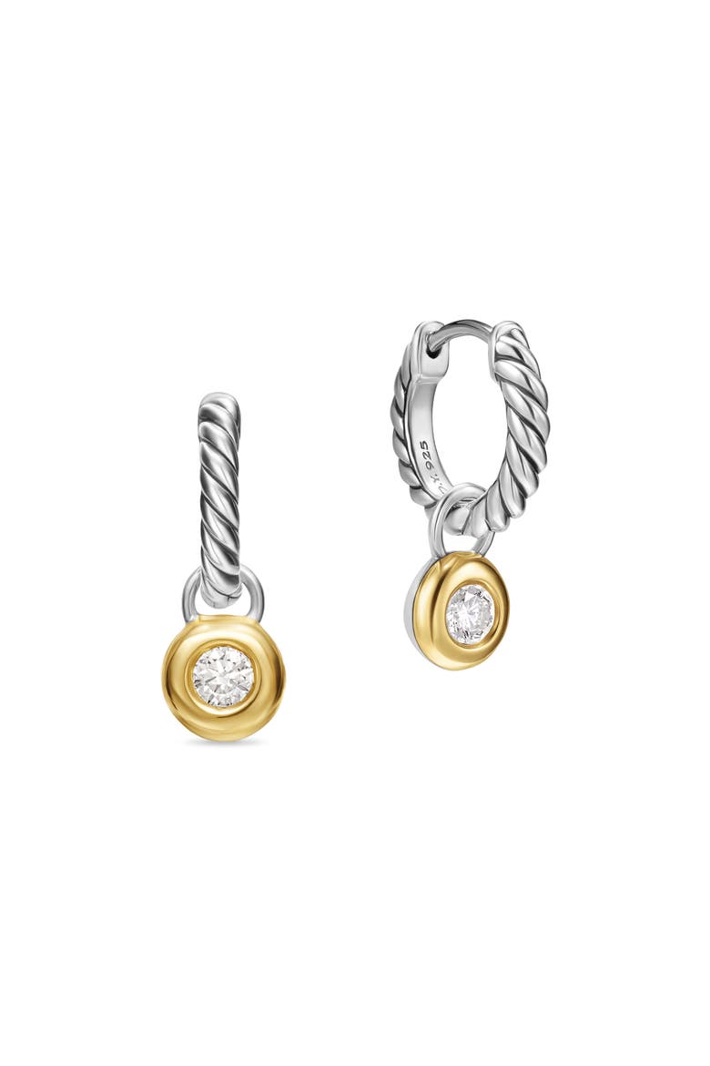Petite Cable Huggie Hoop Earrings, Alternate, color, SILVER/GOLD