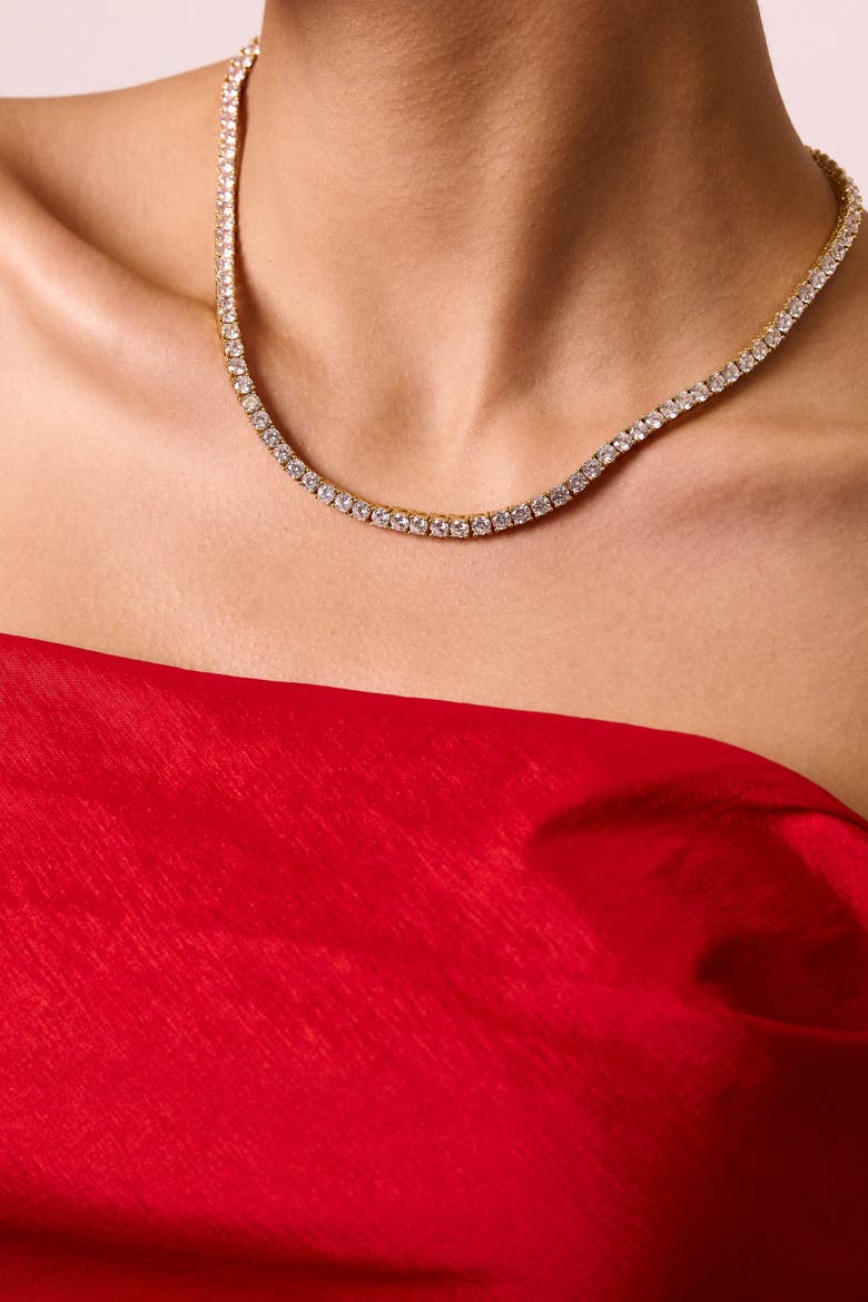 Richie Tennis Necklace, Alternate, color, Gold
