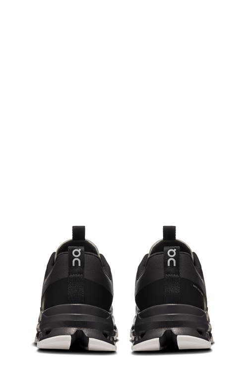 On Kids' Cloudhero Waterproof Running Shoe In Magnet/black