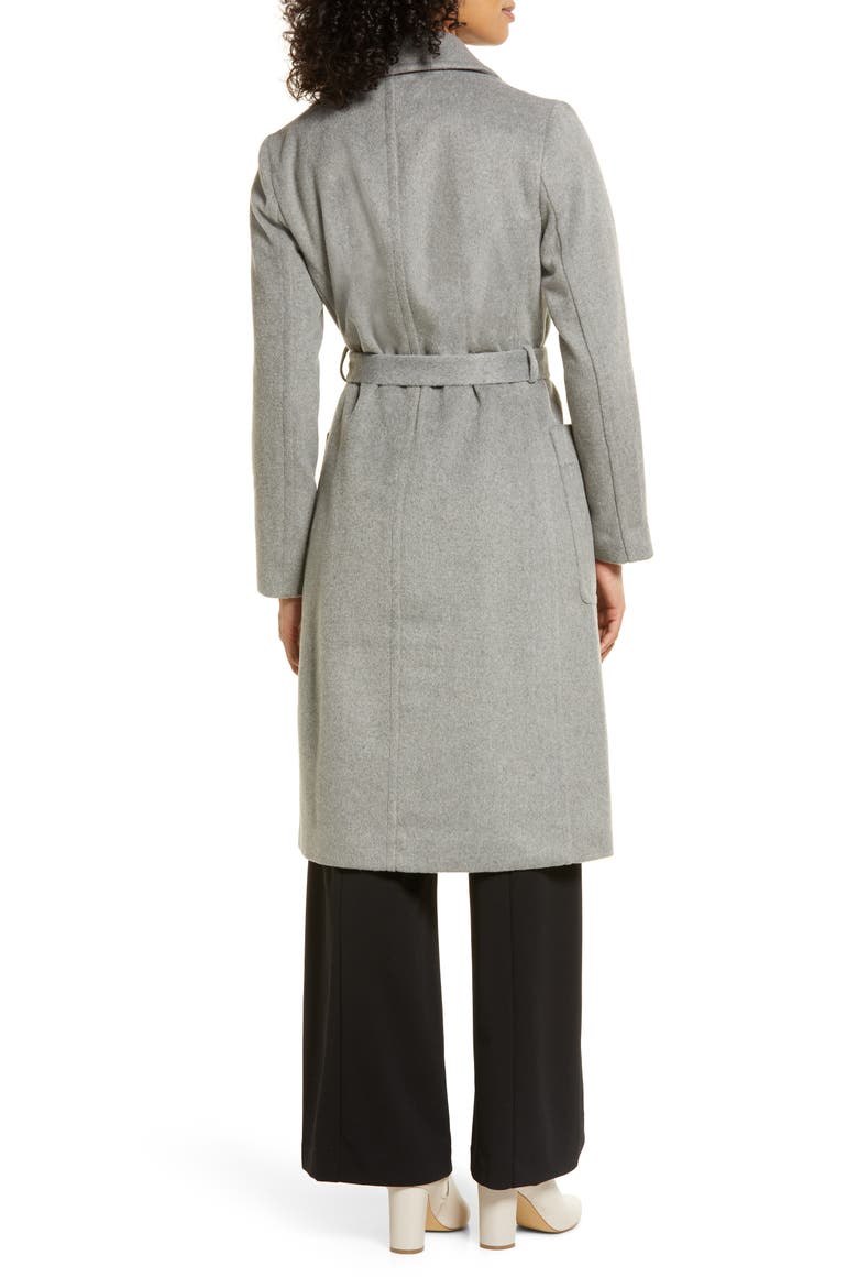 Belted Longline Coat, Alternate, color, GREY LIGHT HEATHER