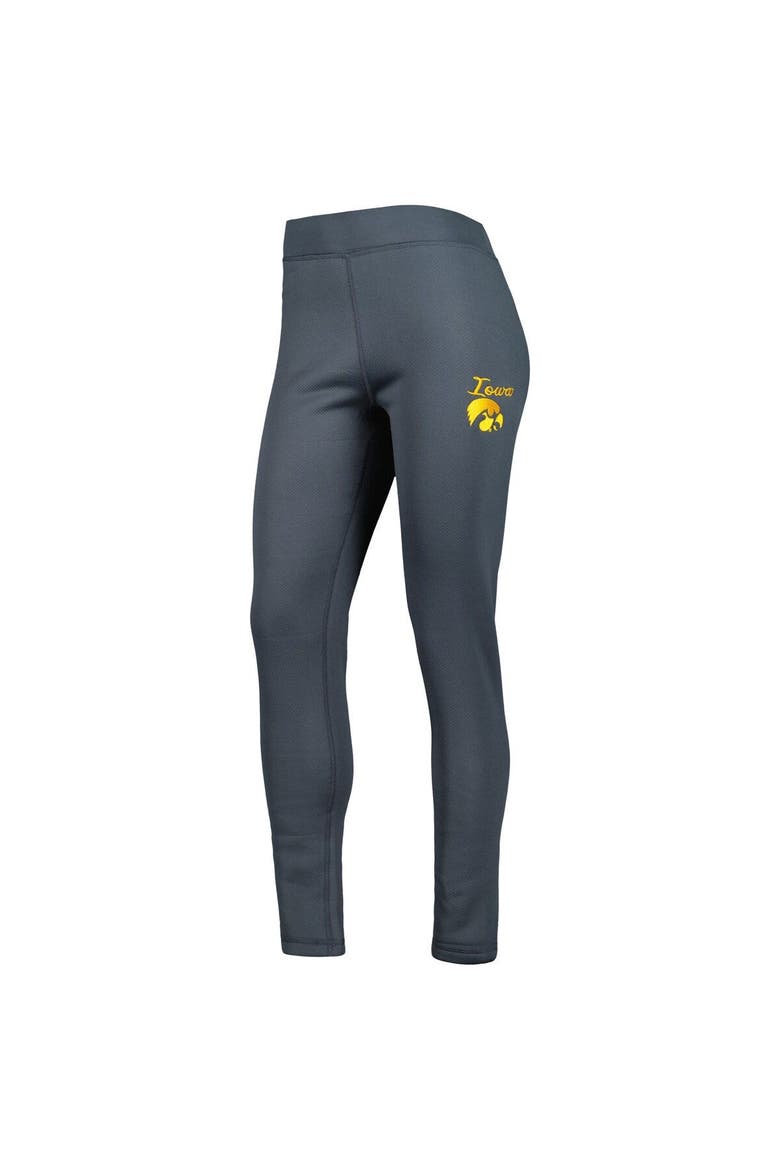 Women's Concepts Sport Charcoal Iowa Hawkeyes Upbeat Sherpa Leggings, Alternate, color, Charcoal