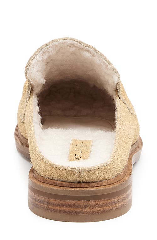 Kelsi Dagger Brooklyn Lock Faux Shearling Lined Mule In Brown