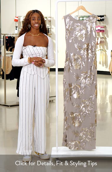 Donna Karan フローラル 花柄 ドレス ワンピース One Shoulder Bow Floral Ball Gown | Gown | Donna Karan