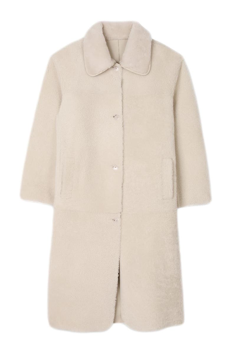 SANDRO Shearling coat, Alternate, color, 