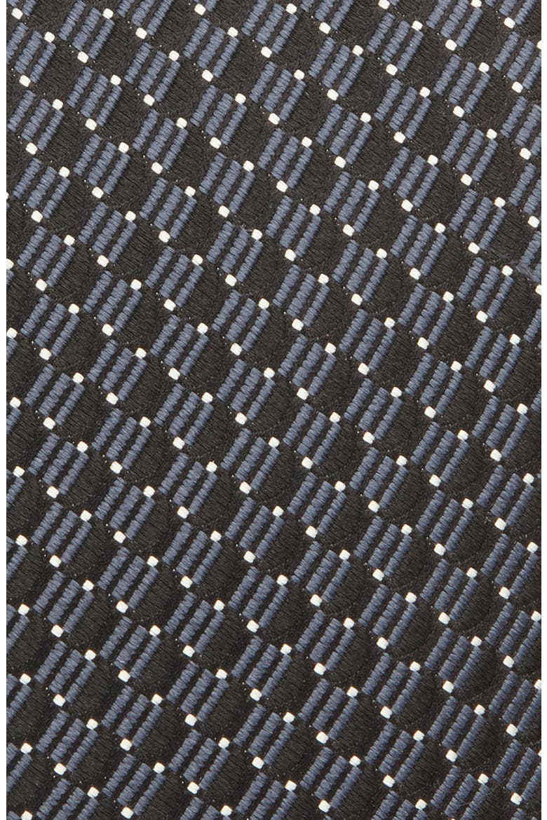 Geo Jacquard Mulberry Silk Tie, Alternate, color, BLACK