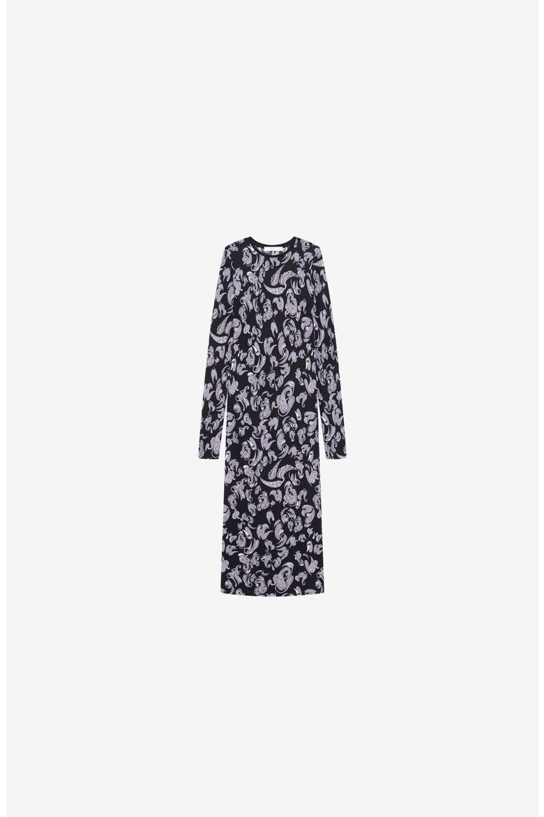 Waiana Long Sleeve Maxi Dress, Alternate, color, Night Serpent Tapestry