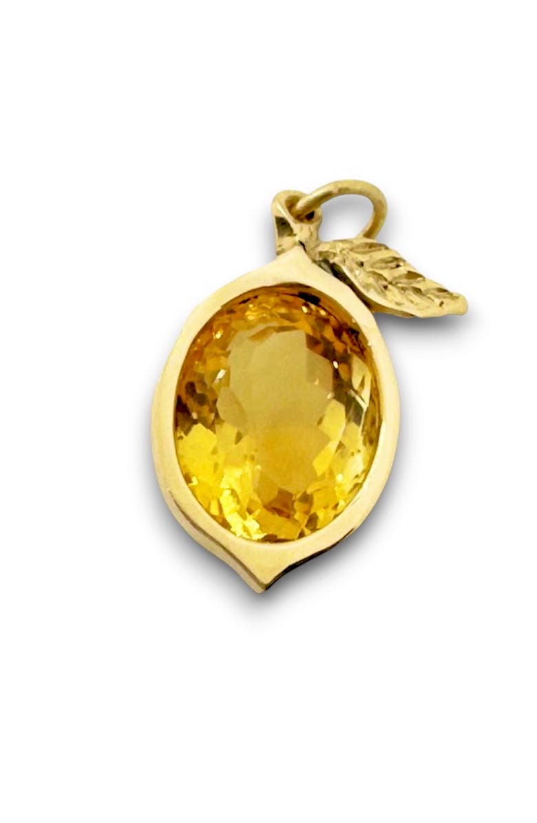 Leslie Paige Citrine Lemon Charm, Main, color, Gold / Yellow