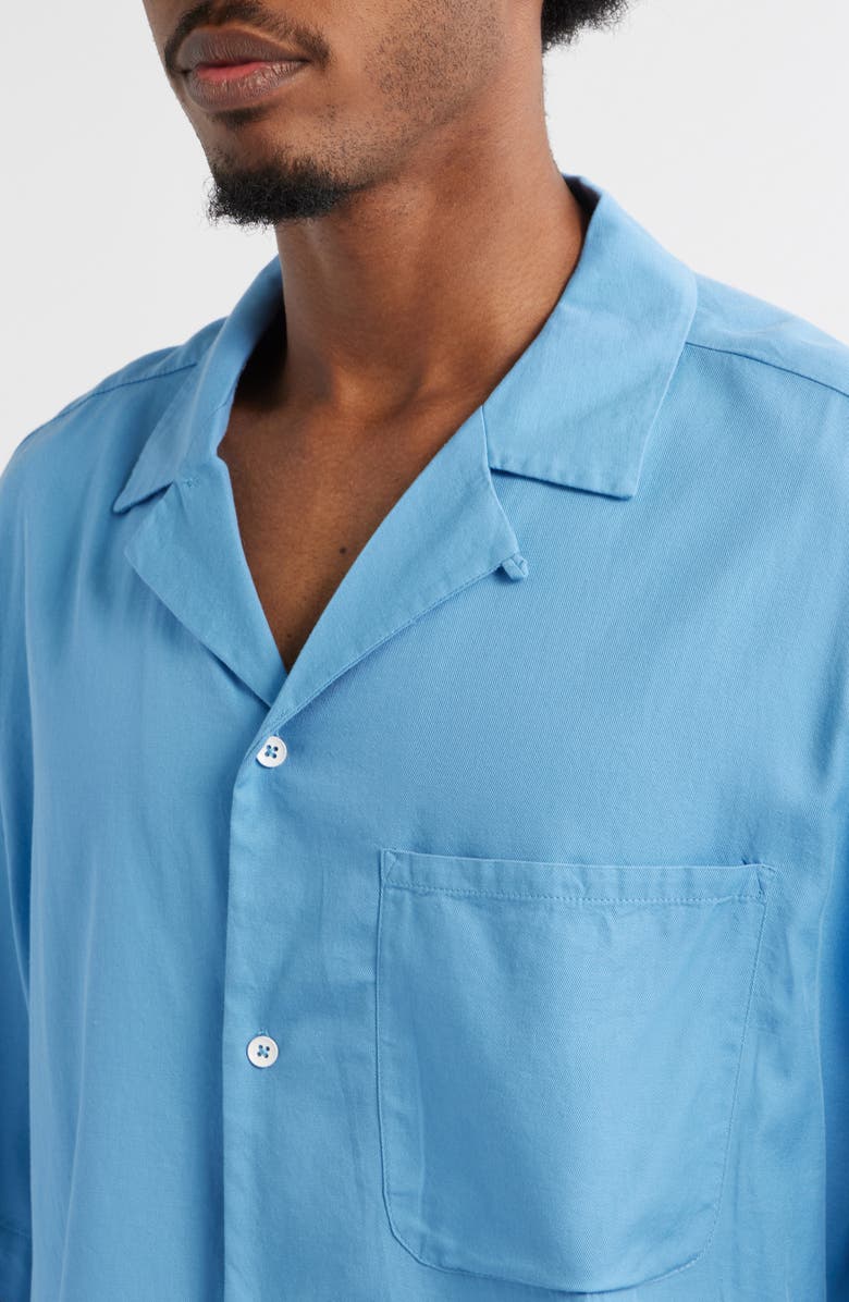 Elwood Boxy Camp Shirt, Alternate, color, Sky Blue