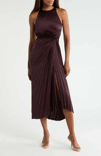Reagan Asymmetric Pleat Dress