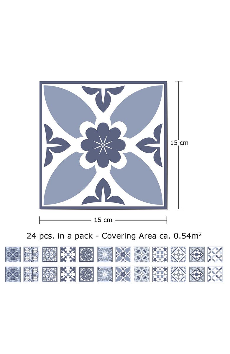 WALPLUS Blue Lisbon Wall Sticker Decal, Alternate, color, 