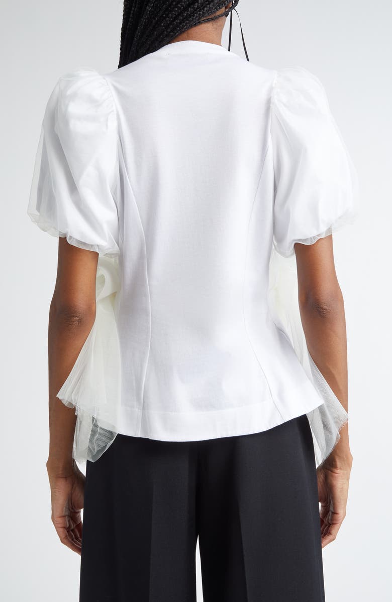 Simone Rocha Puff Sleeve Tutu Top, Alternate, color, White