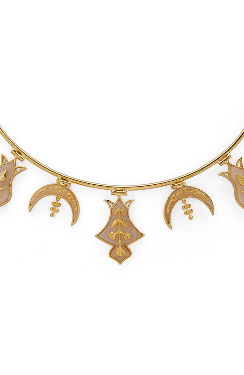 Dhwani Bansal Hamsa Necklace, Alternate, color, Gold Plated