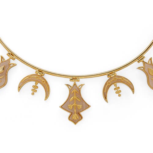 Dhwani Bansal Hamsa Necklace In Gold