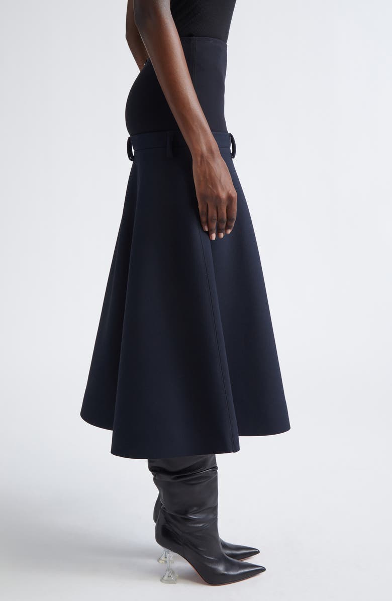 DIESEL<sup>®</sup> O-Grace Bonded Neoprene & Jersey Midi Skirt, Alternate, color, Midnight/Blue