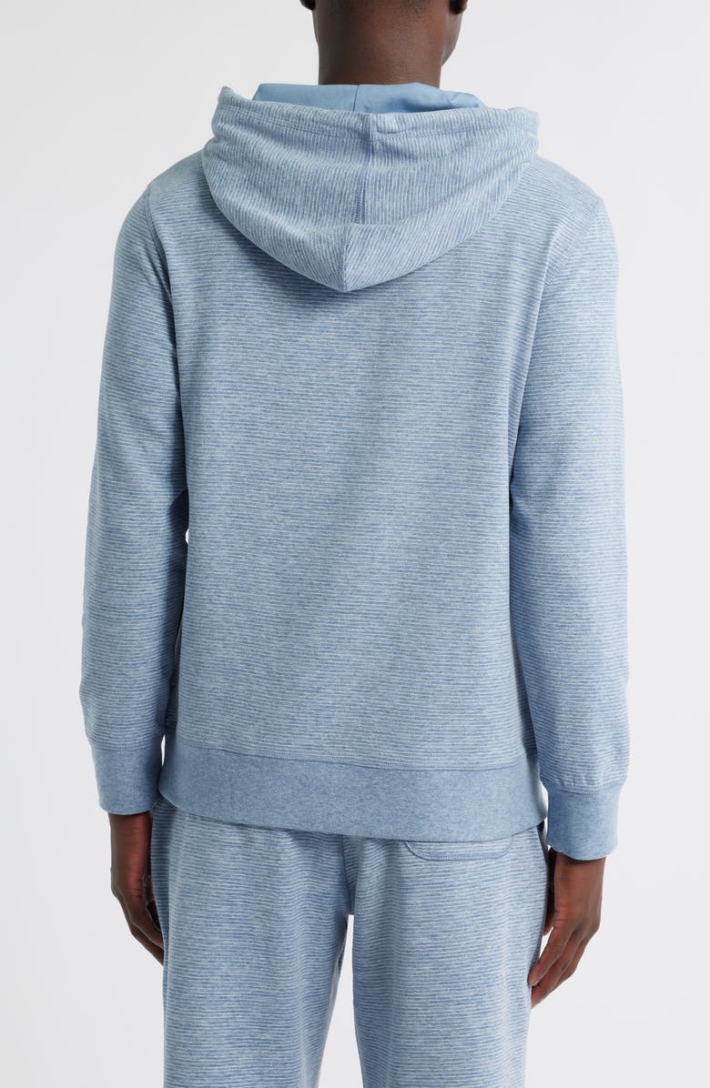 Daniel Buchler Pinstripe Pajama Hoodie, Alternate, color, Blue Stripe