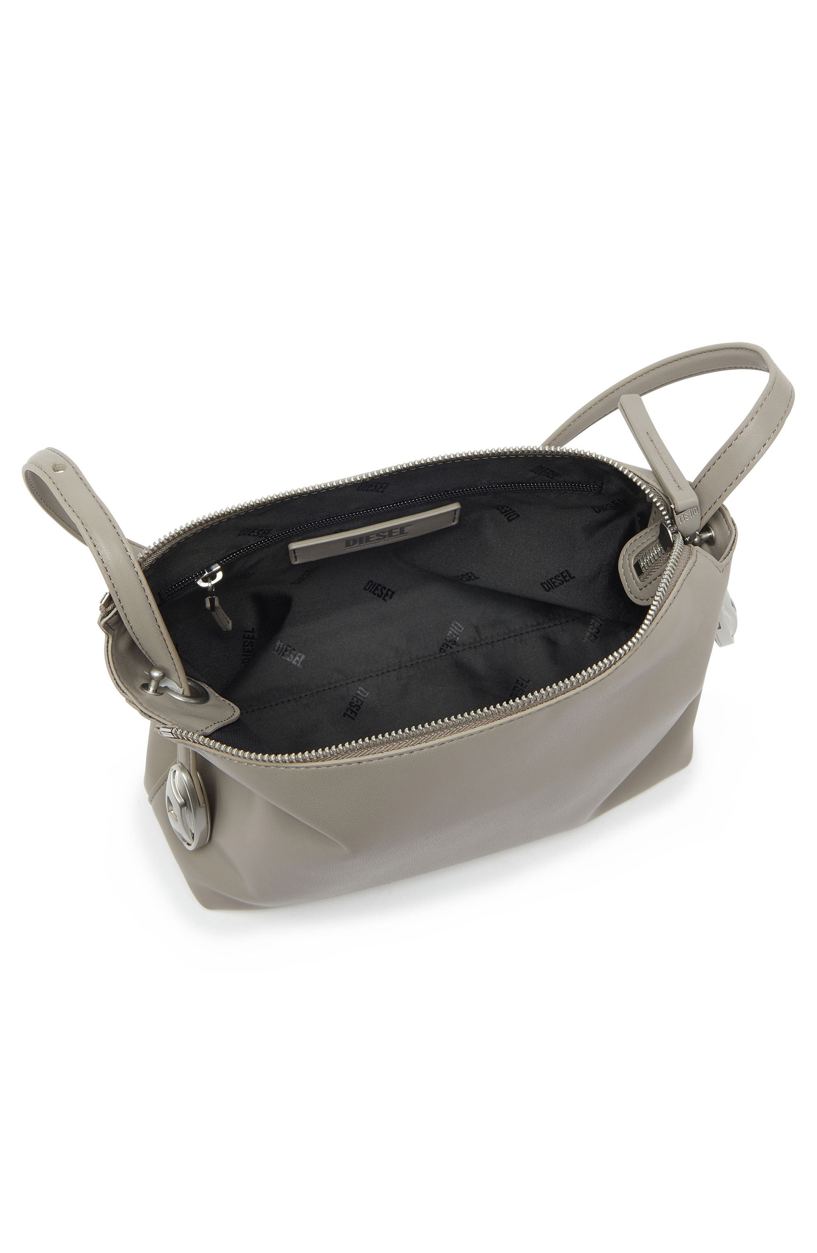 DIESEL<sup>®</sup> D-Rop Leather Shoulder Bag, Alternate, color, Grey