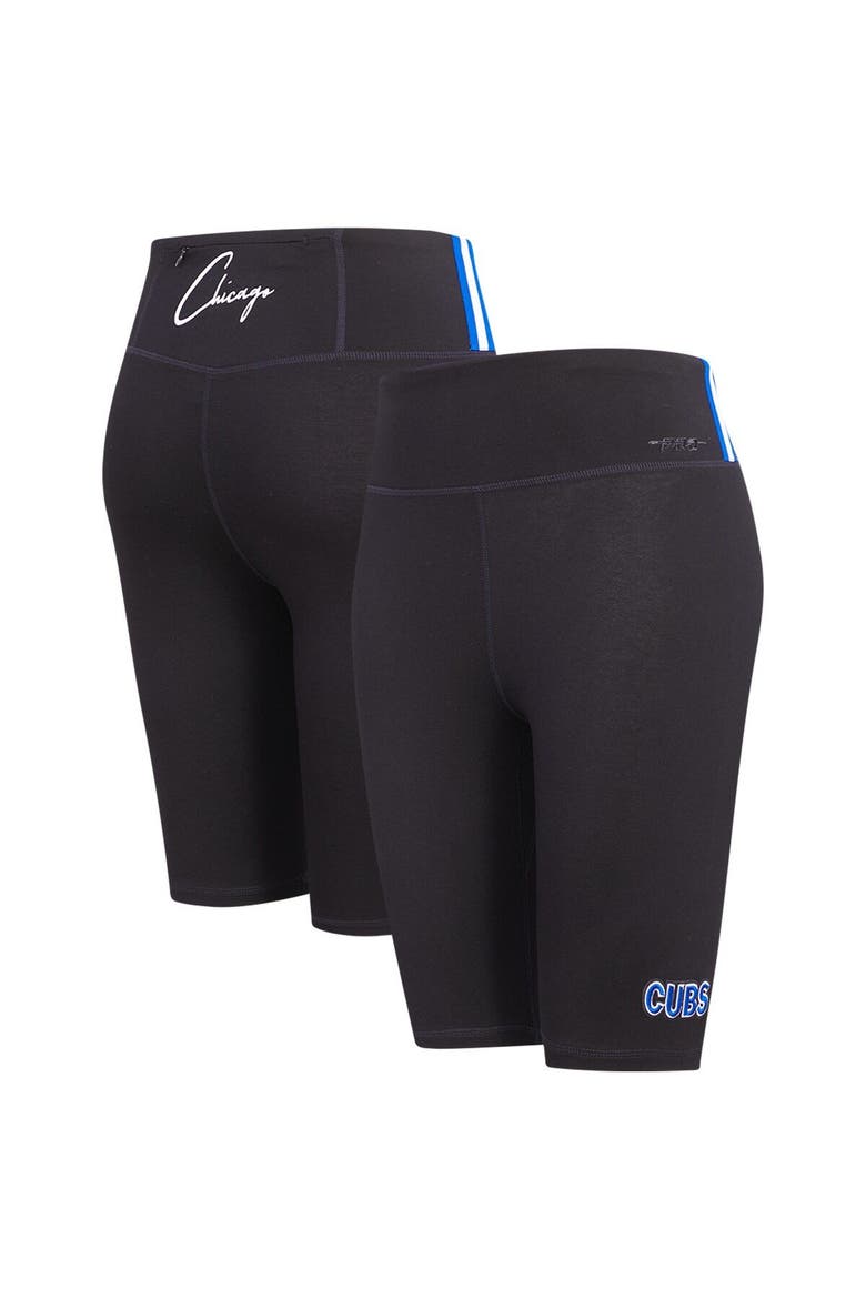 Women's Pro Standard Black Chicago Cubs City Scape Bike Shorts, Main, color, Black