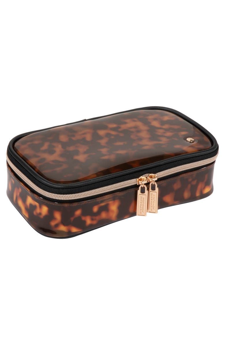 Stephanie Johnson Claire Miami Tortoise Medium Makeup Bag, Alternate, color,