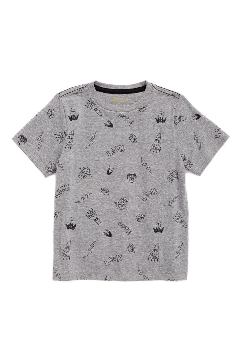 Graphic T-Shirt, Main, color, GREY MEDIUM HEATHER ROCKETS