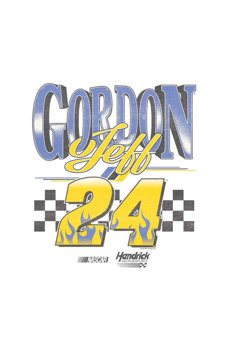 Men's Hendrick Motorsports Jeff Gordon Checkered 24  Graphic T-Shirt, Alternate, color, White