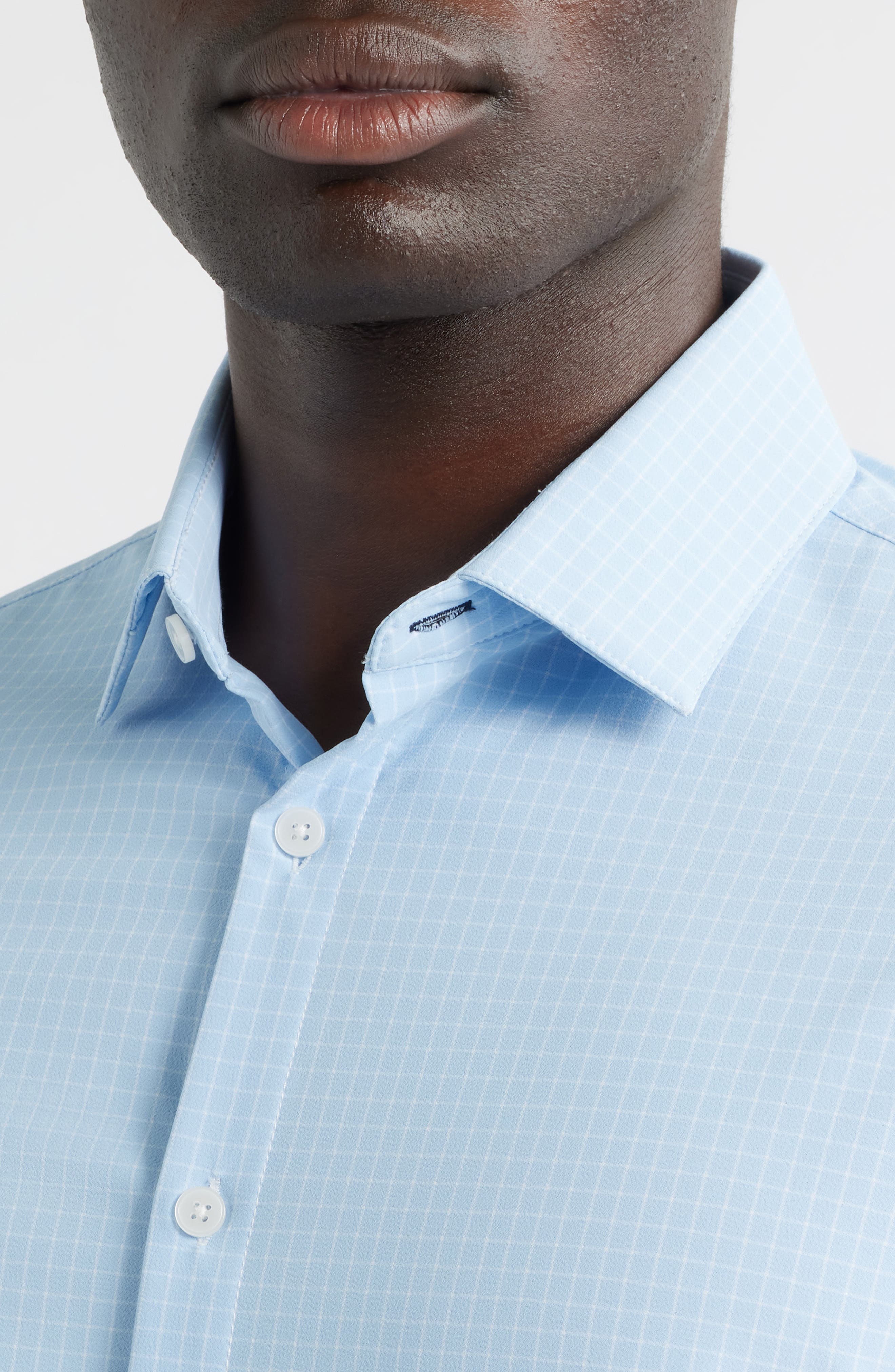 Leeward Trim Fit Grid Performance Button-Up Shirt - image 2