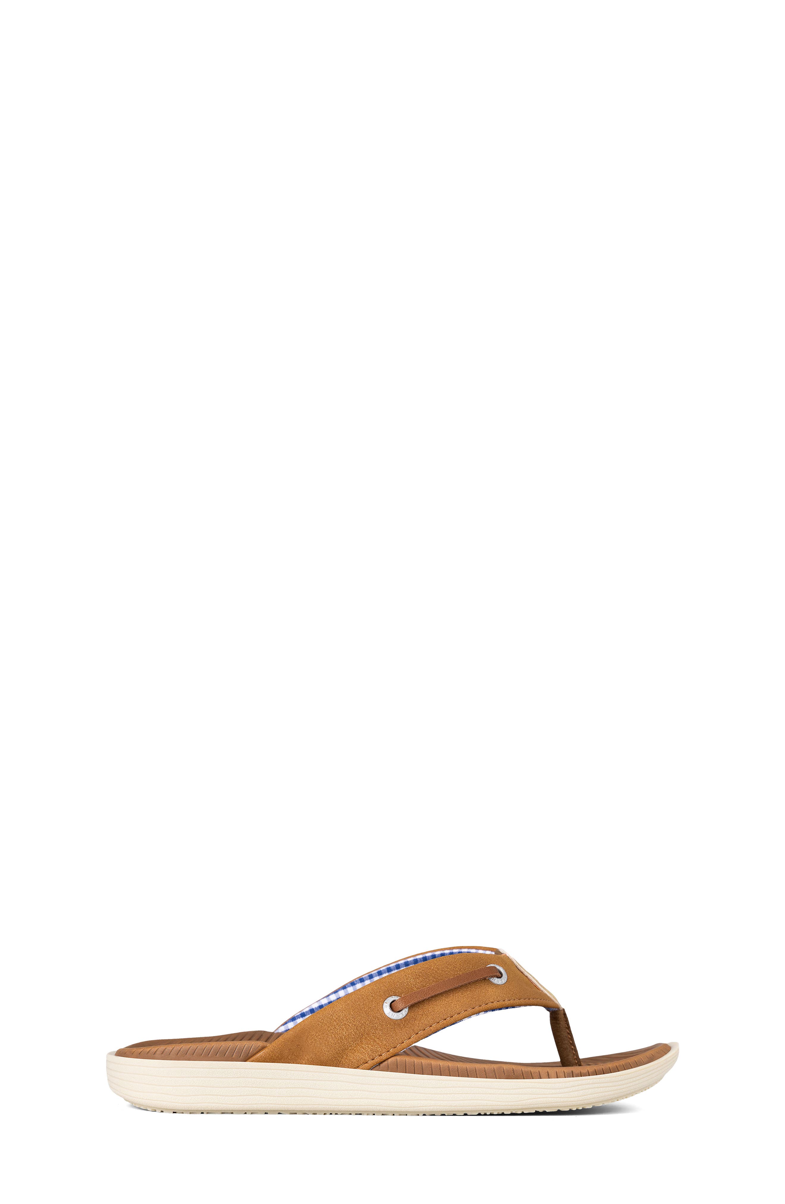 Sperry Kids' Seafish Flip Flop, Alternate, color, Honey Caramel