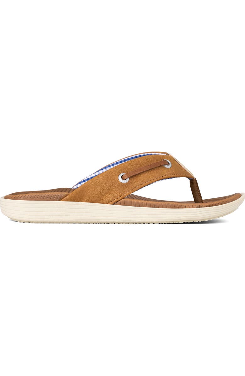 Sperry Kids' Seafish Flip Flop, Alternate, color, Honey Caramel