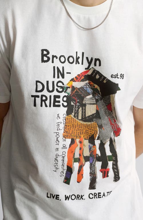 Brooklyn Industries Water Tower Graphic T-shirt In White