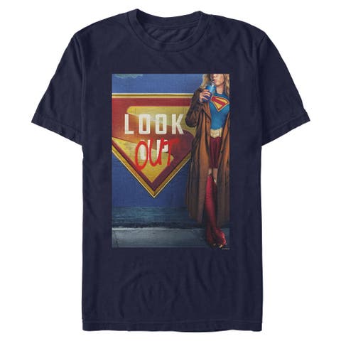 Men's Supergirl Official Look Out Poster  Graphic T-Shirt