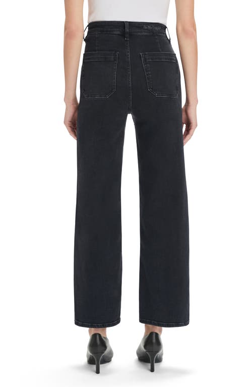 Favorite Daughter The Jordie Super High Waist Wide Leg Jeans In Black