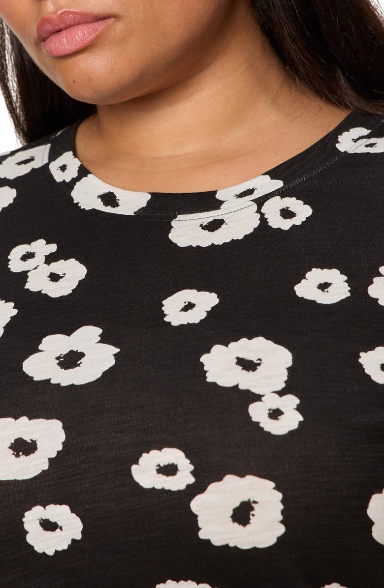 Sanctuary The Perfect T-Shirt, Alternate, color, Black Petite Bloom