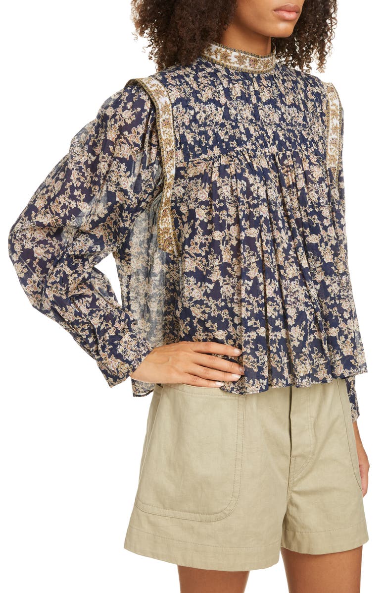 Isabel Marant Étoile Vega Pleated Shirt, Alternate, color, 