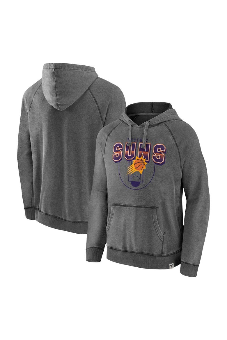 Men's Fanatics Branded Gray Phoenix Suns Acquisition True Classics Vintage Snow Wash Pullover Hoodie, Main, color, Gray