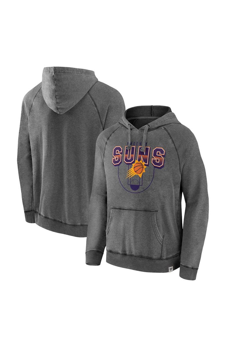 FANATICS Men's Fanatics Branded Gray Phoenix Suns Acquisition True Classics Vintage Snow Wash Pullover Hoodie, Main, color, Gray