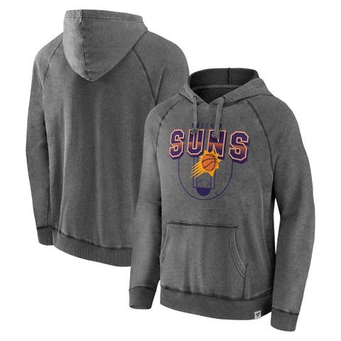 Men's Fanatics Branded Gray Phoenix Suns Acquisition True Classics Vintage Snow Wash Pullover Hoodie