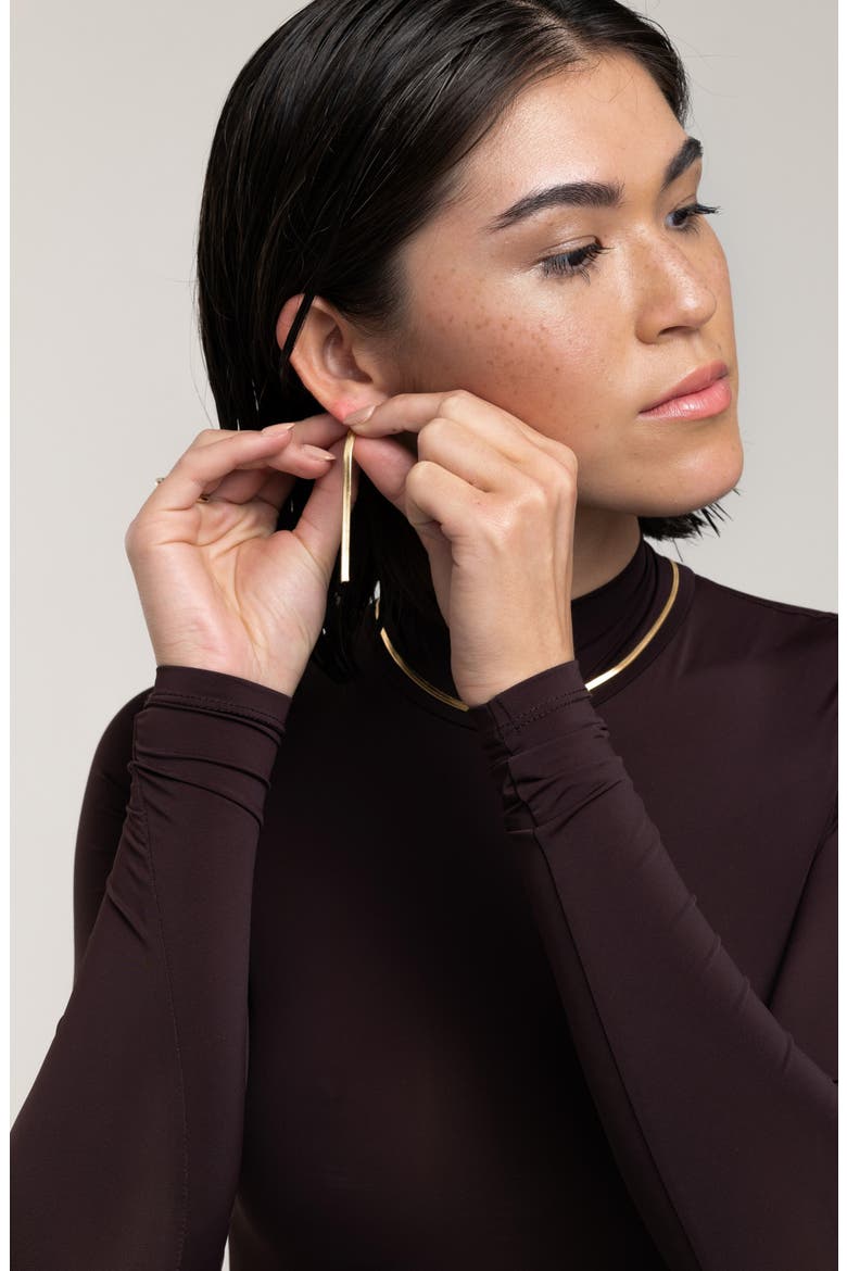Snake Chain Drop Earrings, Alternate, color, GOLD