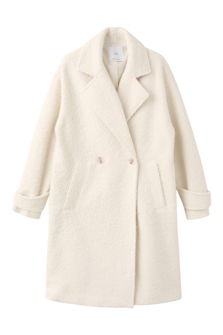 Lapels Bouclé Coat, Main, color, ECRU