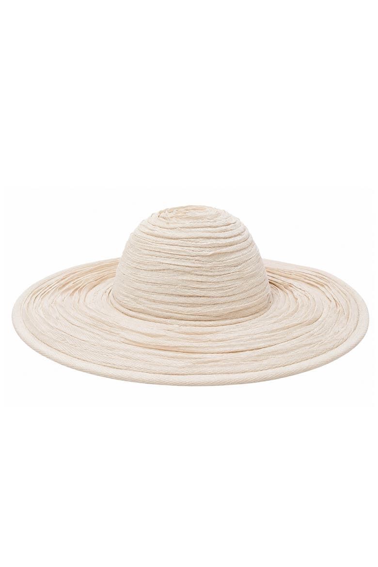 Chantilly Sculptural Jute Sun Hat, Main, color, White
