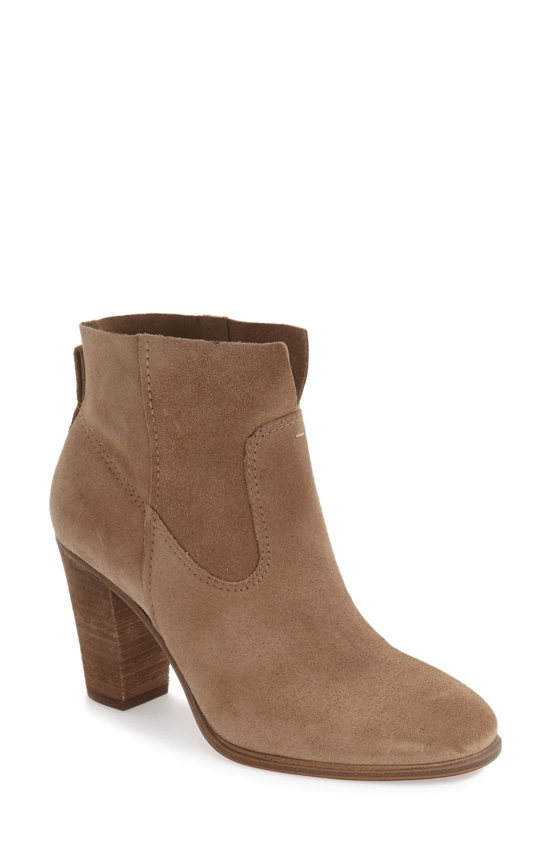 'Feina' Bootie (Nordstrom Exclusive), Main, color, KHAKI SUEDE
