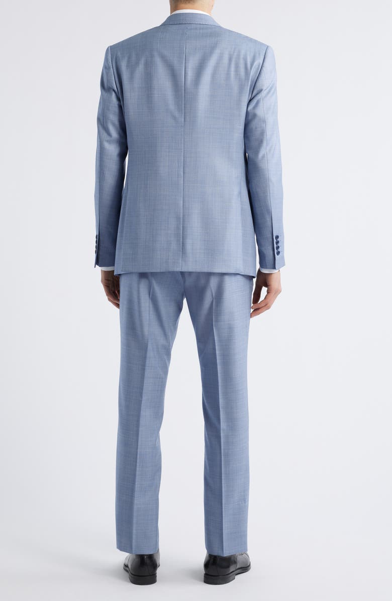 Emporio Armani Light Blue Mélange Wool Suit, Alternate, color, Light Blue