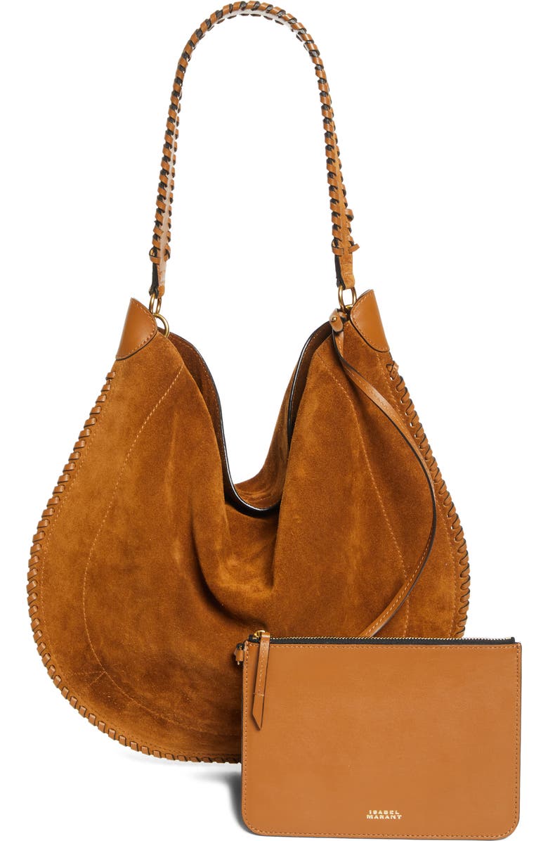 Isabel Marant Oskan Hobo Bag, Alternate, color, Cognac