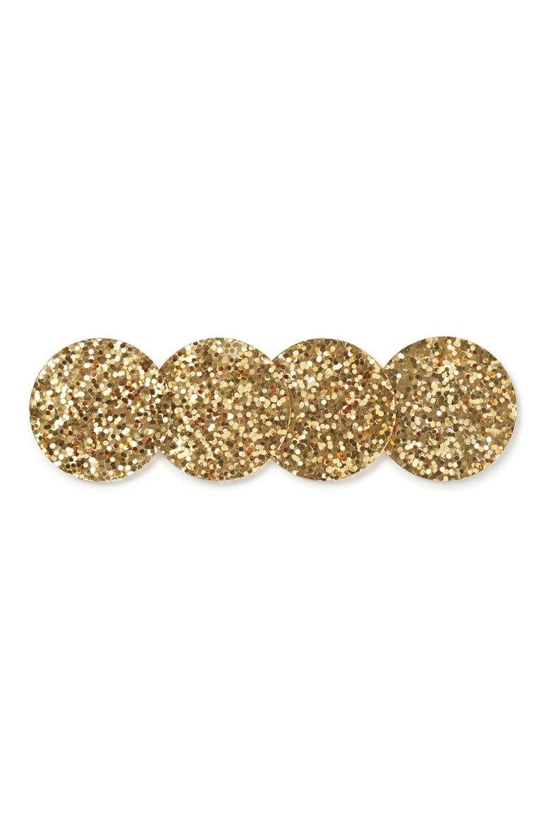 'happy hour glitter' coasters, Main, color, GOLD