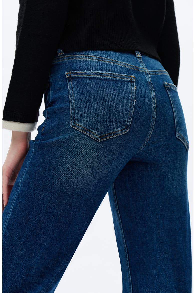 Mid Rise Wide Leg Jeans, Alternate, color, DARK BLUE