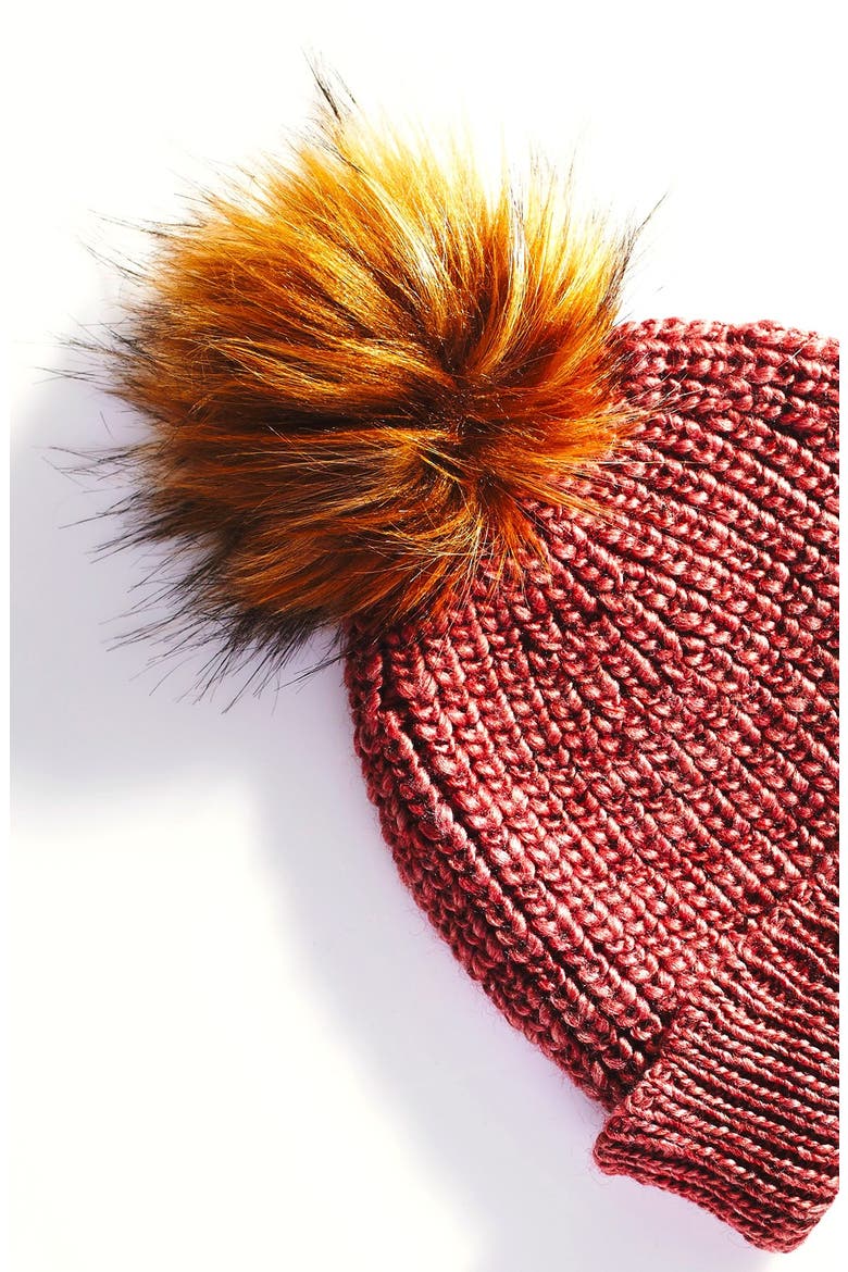 Pompom Beanie, Alternate, color, CHARCOAL